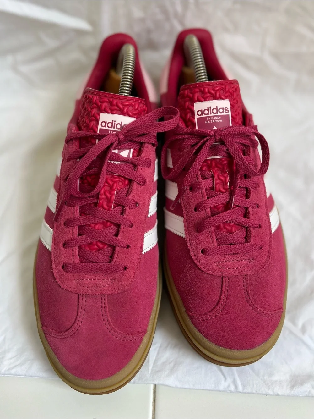 NWOT Adidas Gazelle Bold Platform Sneakers Pink White Gum Women’s Size 8.5